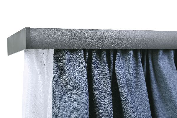 Antracit szürke előlapos fém karnis 180cm