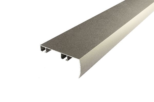 Aluszatén szürke előlapos fém karnis 125cm