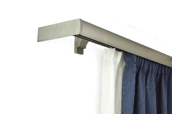 Aluszatén szürke előlapos fém karnis 200cm