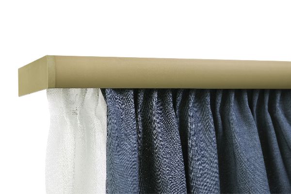 Matt bronz előlapos fém karnis 125cm