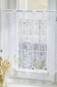Levendula mintás vitrázs függöny 60cm