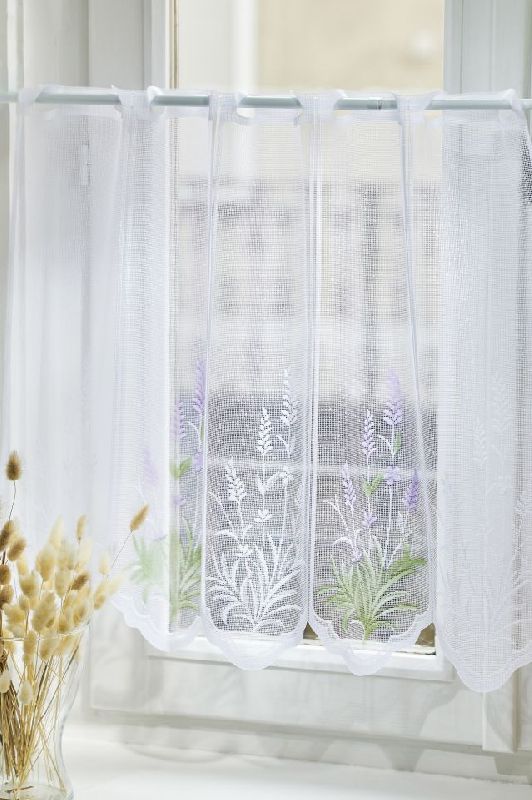 Levendula mintás vitrázs függöny 90cm