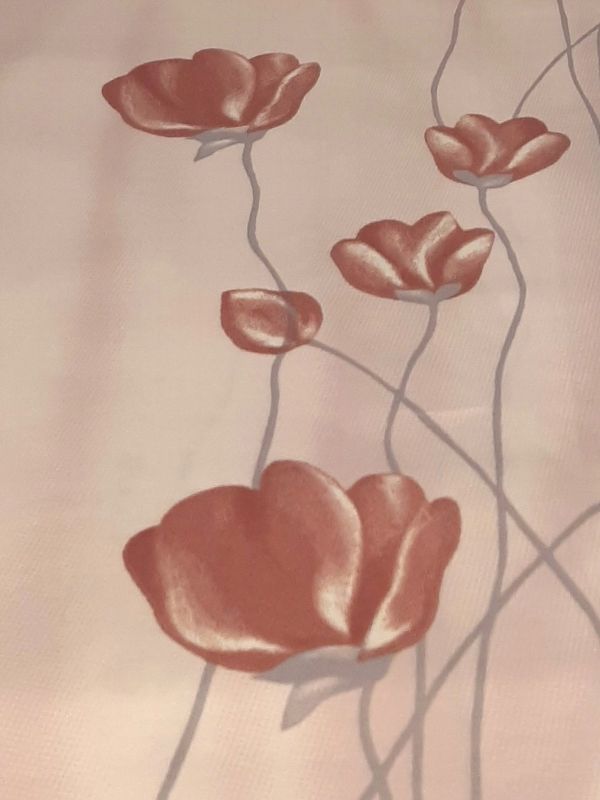 Pamut szatén ágynemű drapp virágos mintás