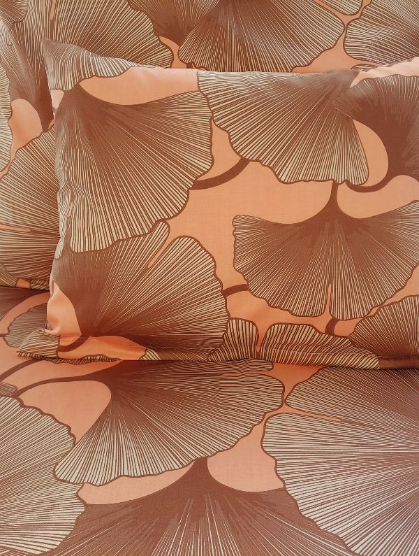 Pamut szatén ágynemű Ginko leveles