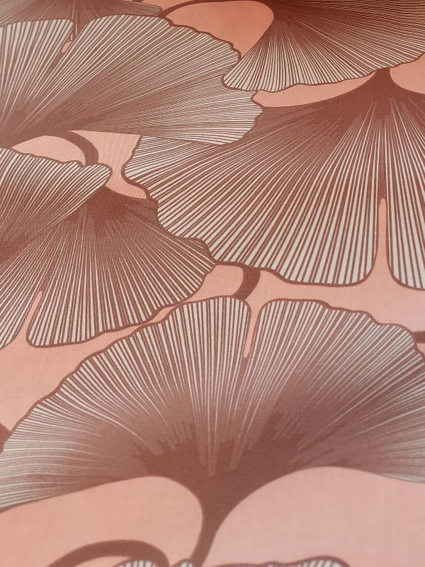 Pamut szatén ágynemű Ginko leveles