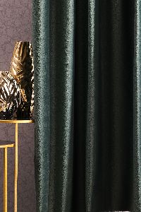 Kalanderezett bársony MATTEO 15 smaragd zöld sötétítő függöny