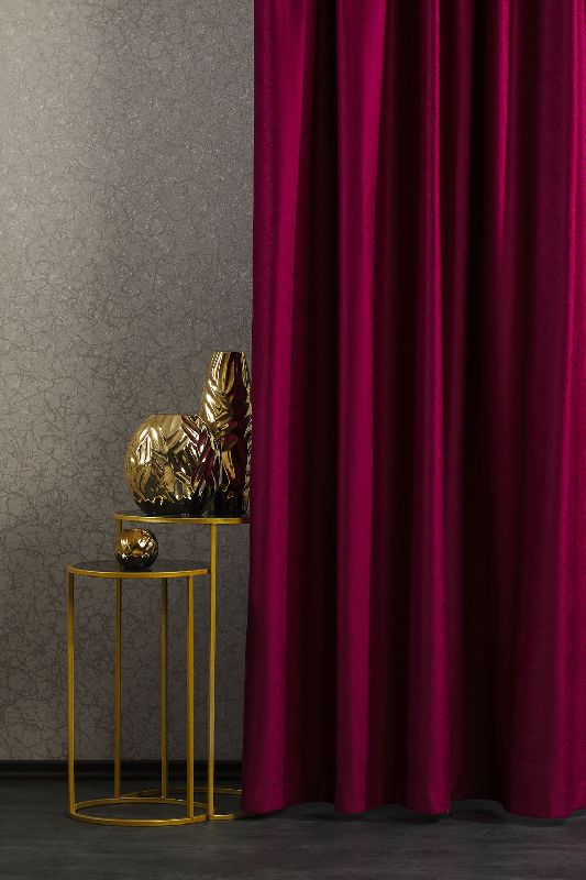 Kalanderezett bársony MATTEO 26 bíbor sötétítő függöny
