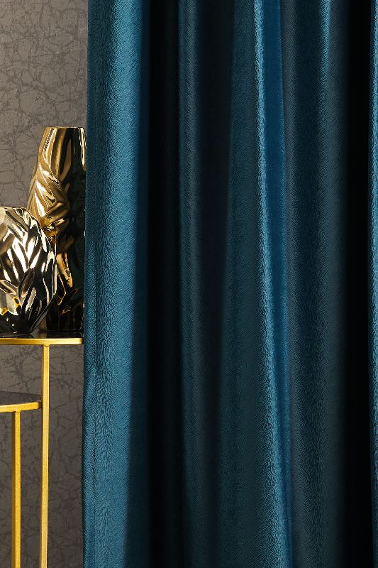 Kalanderezett bársony MATTEO 40 türkiz sötétítő függöny