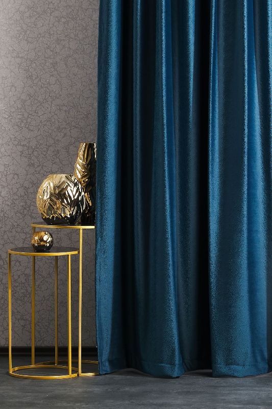 Kalanderezett bársony MATTEO 40 türkiz sötétítő függöny