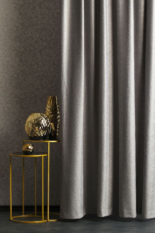 Kalanderezett bársony MATTEO 42 ezüst szürke sötétítő függöny