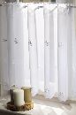 Hímzett voile PIHE fehér vitrázs függöny 60 cm