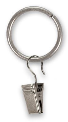 Függönykarika csipesszel matt króm