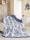 Kék Mintás pamut takaró