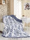 Kék Mintás pamut takaró