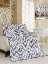 Szürke mintás pamut takaró