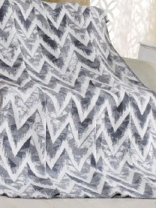Szürke mintás pamut takaró