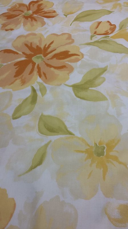 Pamut szatén ágynemű sárga virágos