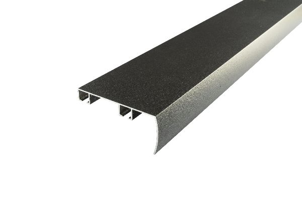 Antracit szürke előlapos fém karnis 120cm